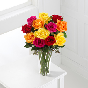 The FTD Bright Spark Rose Bouquet