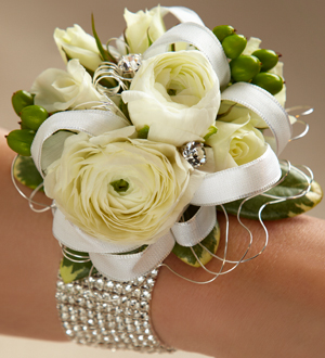 The FTD White Wedding Corsage