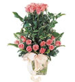 Arrangement of Roses in a Basket