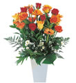 Mixed Seasonal Flowers in a Vase