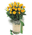 Yellow Roses in a Basket