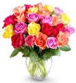 24 Stem Mixed Sweet Rose Bqt With Vase